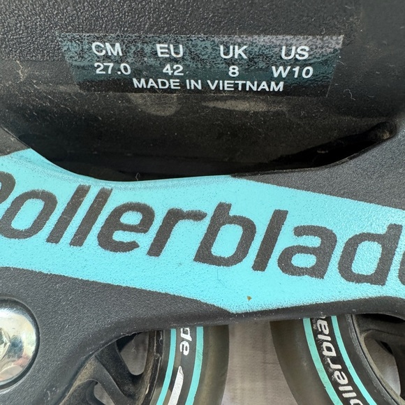 Rollerblade Zetrablade Women's Inline Skate, Size 10, Black and Light Blue EUC - Picture 7 of 7